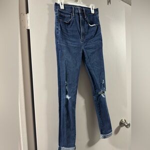 Abercrombie and Fitch ultra high rise skinny jeans